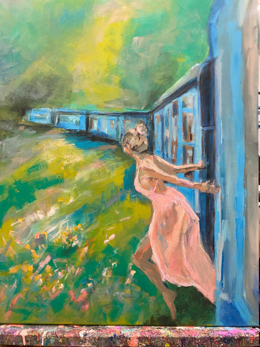 Woman on a Train